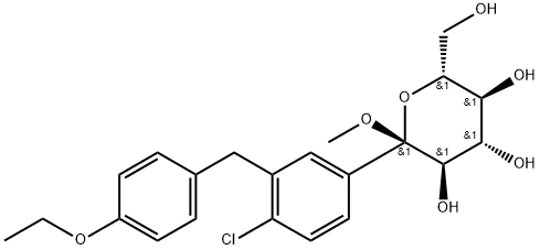 (2S,3R,4S,5S,6R)-2-(4-클로로-3-(4-에톡시벤질)페닐)-6-(히드록시메틸)-2-메톡시테트라히드로-2H-피란-3,4,5-트리올
