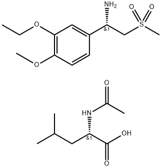 (S)-1-(3-에톡시-4-메톡시페닐)-2-(메틸술포닐)에틸라민 N-아세틸-L-류신 염