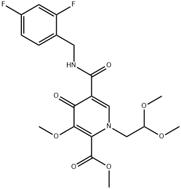 메틸-5-(2,4-디플루오로벤질카르바모일)-1-(2,2-디메톡시에틸)-3-메톡시-4-옥소-1,4-디히드로피리딘-2-카르복실레이트