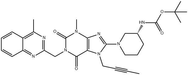 3차-부틸((3s)-1-(7-(부트-2-인-1-일)-3-메틸-1-((4-메틸퀴나졸린-2-일)메틸)-2,6-디옥소- 2,3,4,5,6,7-헥사하이드로-1h-퓨린-8-일)피페리딘-3-일)카바메이트